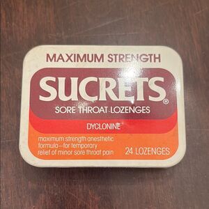 Vintage Sucrets Sore Throat Lozenges Tin